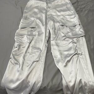 Forever 21 Silver Cargo Pants